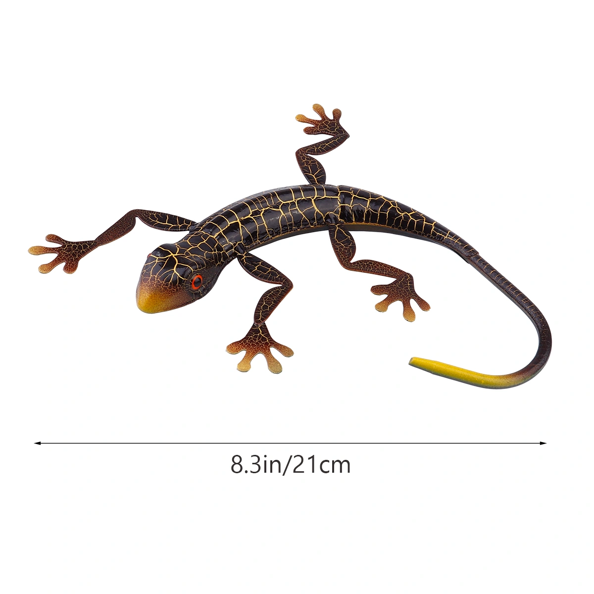1Pc Metal Gecko 3D Wall Art Sculpture Decor Hanging Ornament (Random Pattern)