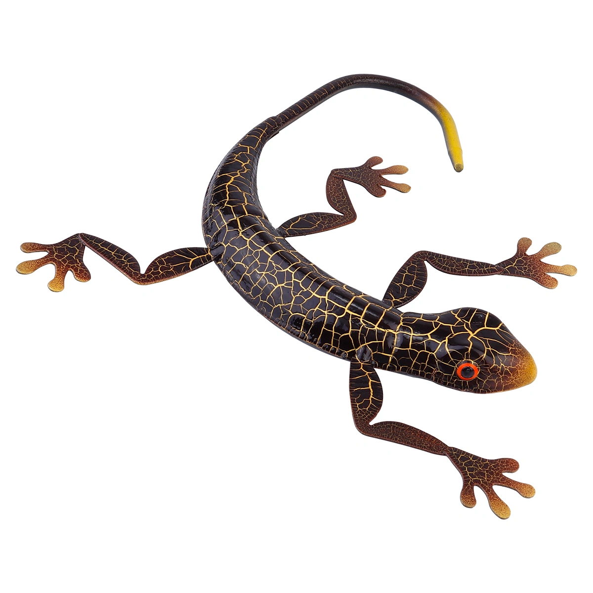 1Pc Metal Gecko 3D Wall Art Sculpture Decor Hanging Ornament (Random Pattern)