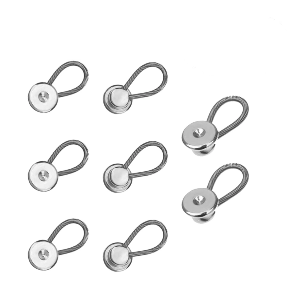 20 PCS 10MM Metal Elastic Collar Extenders Button Extenders for Shirt Dress Trousers Coat Collars