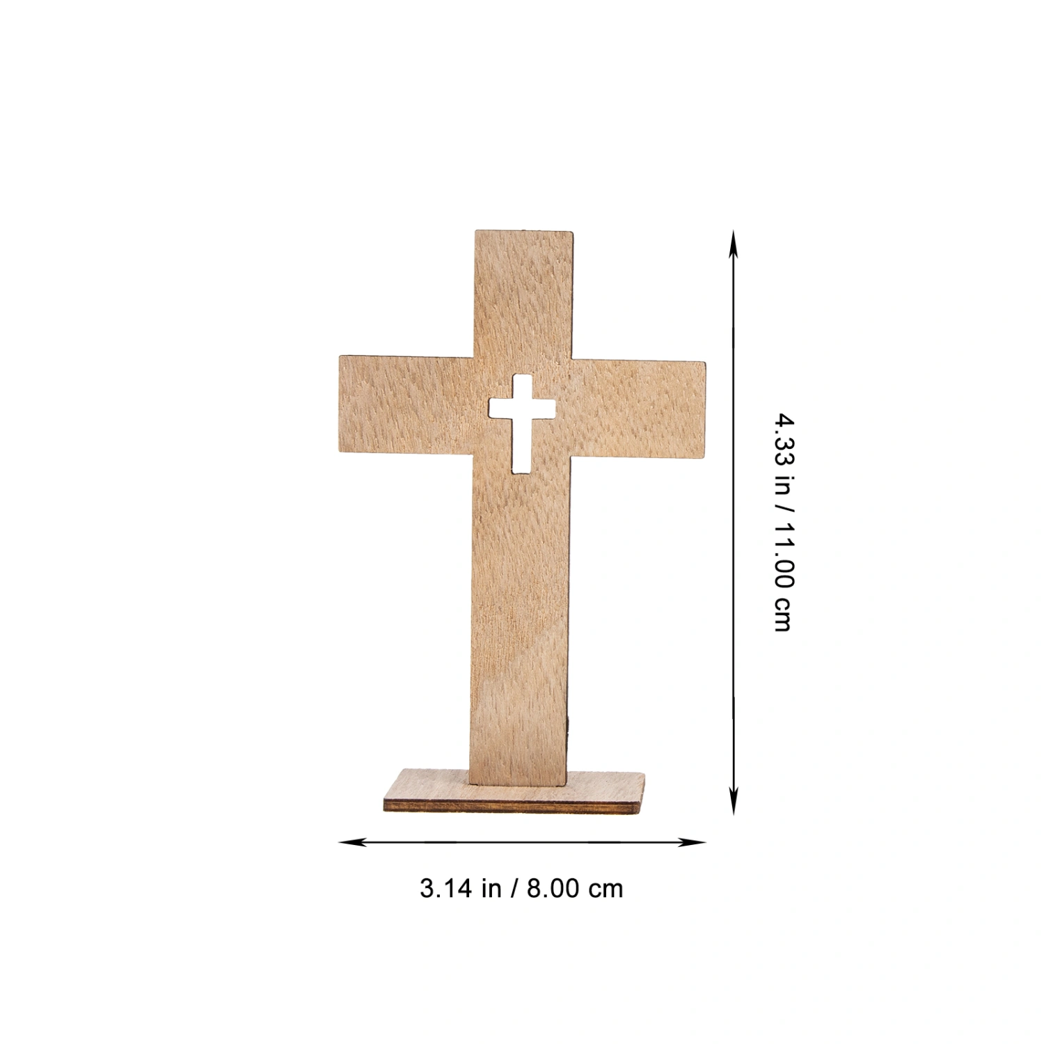 20Sets Simple Wood Cross Shape Adorn for Home Decor Wooden Cross Ornament for Home Random style