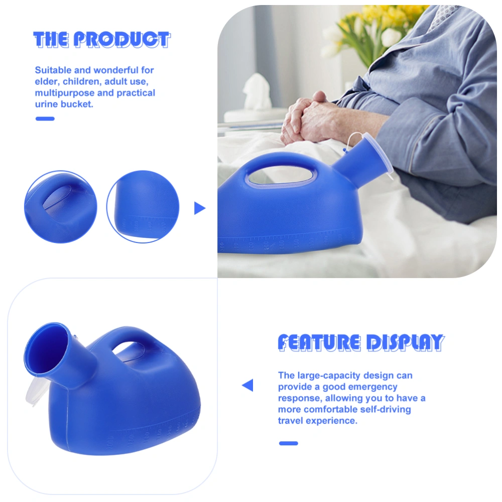 Portable Urinal Bottle 2000ml Spill Proof Urine Jar Plastic Urinal for Men Elderly