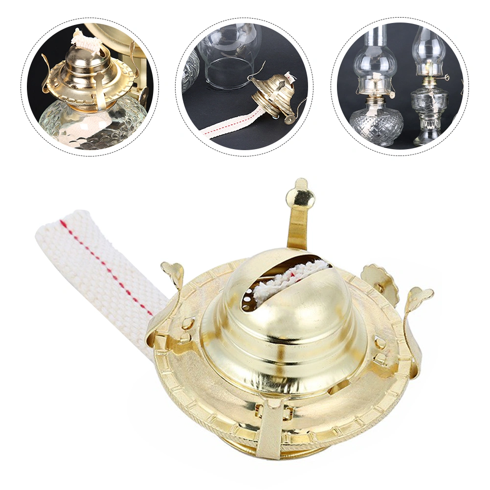 1 Set Oil Lamp Burner And Oil Lamp Wick Kerosene Oil Lamp Wick Accessory