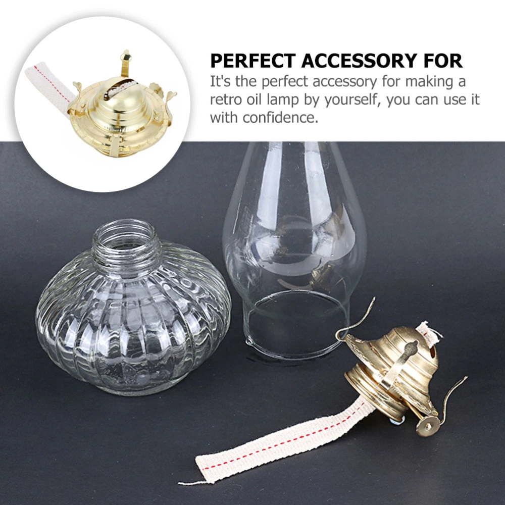 1 Set Oil Lamp Burner And Oil Lamp Wick Kerosene Oil Lamp Wick Accessory