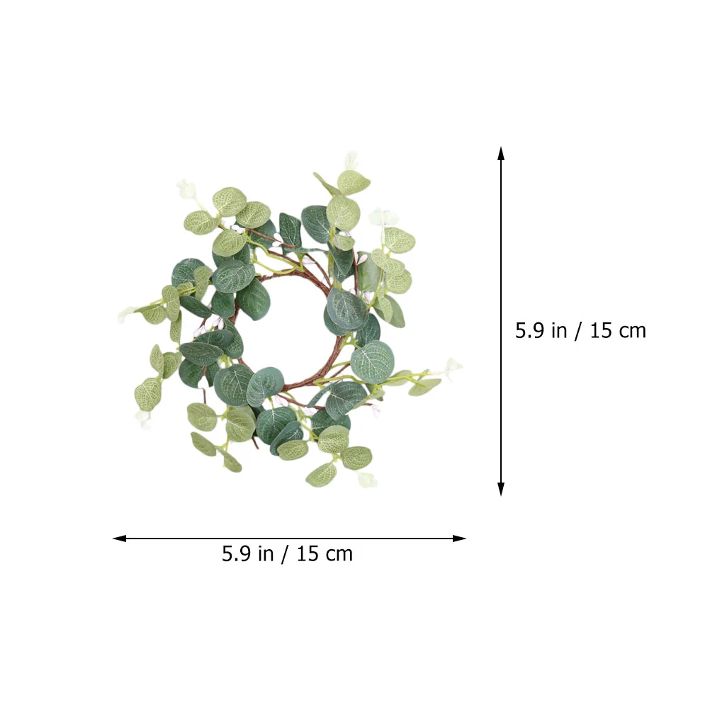 2Pcs Decorative Candle Wreaths Household Candle Rings Festival Wreath Decors Easter Accessory