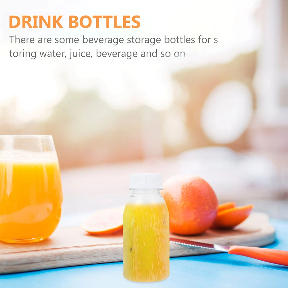 15 Pcs Transparent Juices Bottle Plastic Bottle Milk Storage Bottle Beverage Bottle
