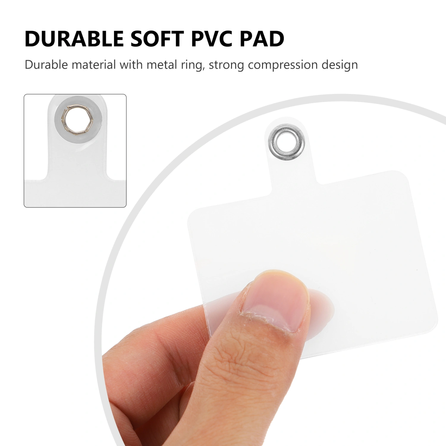 10pcs Phone Tether Patches Adhesive-free Phone Case Anchor for Lanyard Hanging