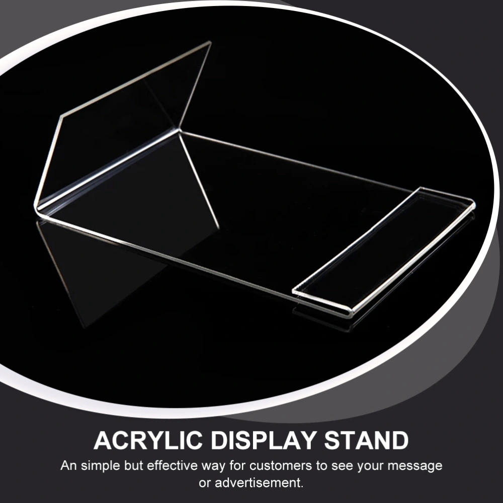 9Pcs Acrylic Display Stand L-shape Slanted Sign Holders Desktop Paper Menu Holder