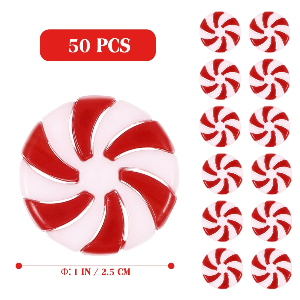 KESYOO 50pcs Christmas Simulation Candies Decorations Christmas Tree Hanging Ornaments Acrylic Candy DIY Pendants