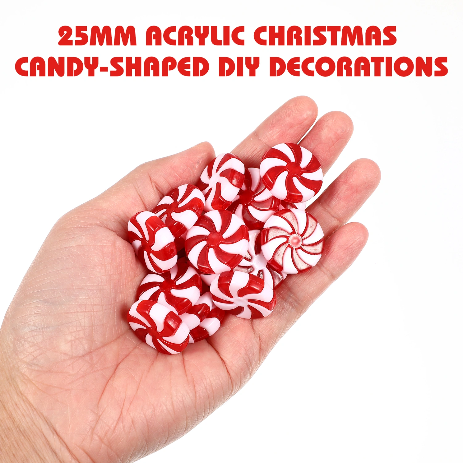 KESYOO 50pcs Christmas Simulation Candies Decorations Christmas Tree Hanging Ornaments Acrylic Candy DIY Pendants