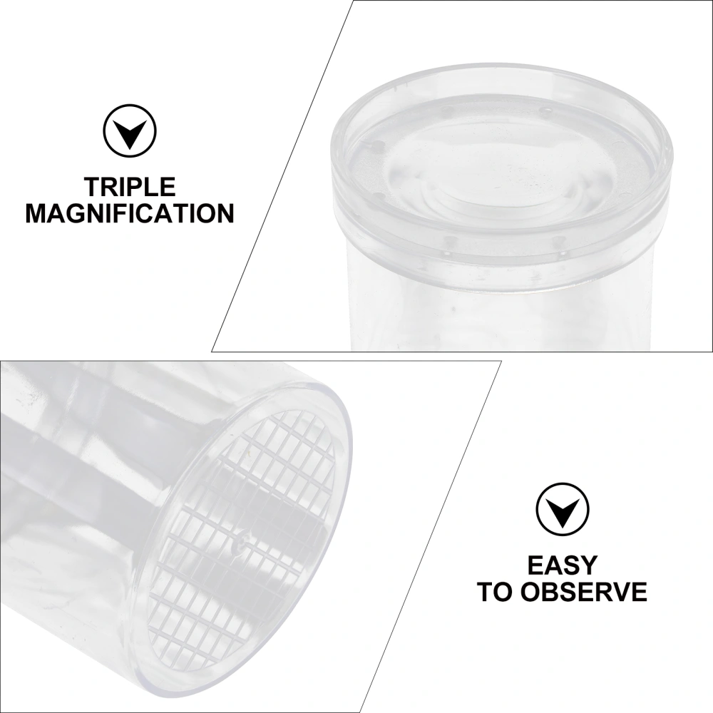 6Pcs Plastic Insect Observing Jar Outdoor Magnifying Bug Viewer Transparent