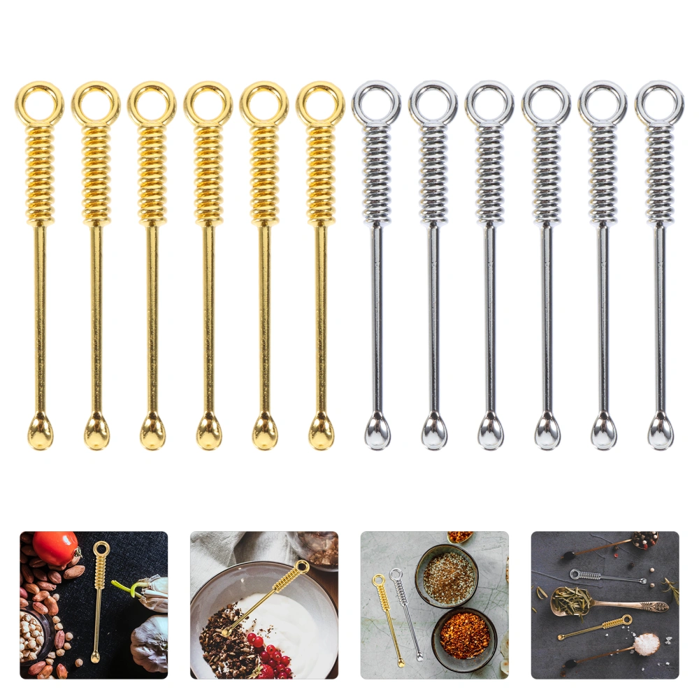 12Pcs Mini Shovel Spoon Tiny Powder Spoon Mini Medicine Spoons Tiny Snuff Spoon