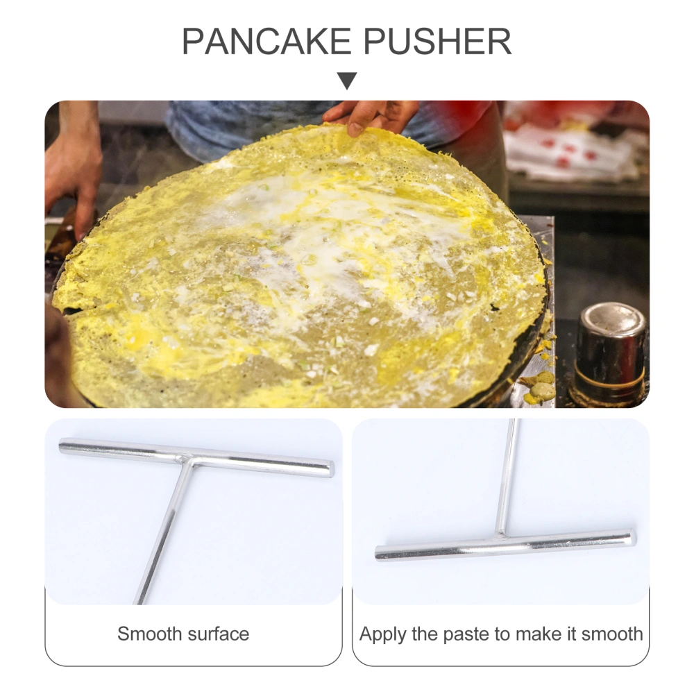 Stainless Steel French Crepe Spreader Pancake Like Batter Spreading Tools for Bakery Kitchen - Size S (Silver)