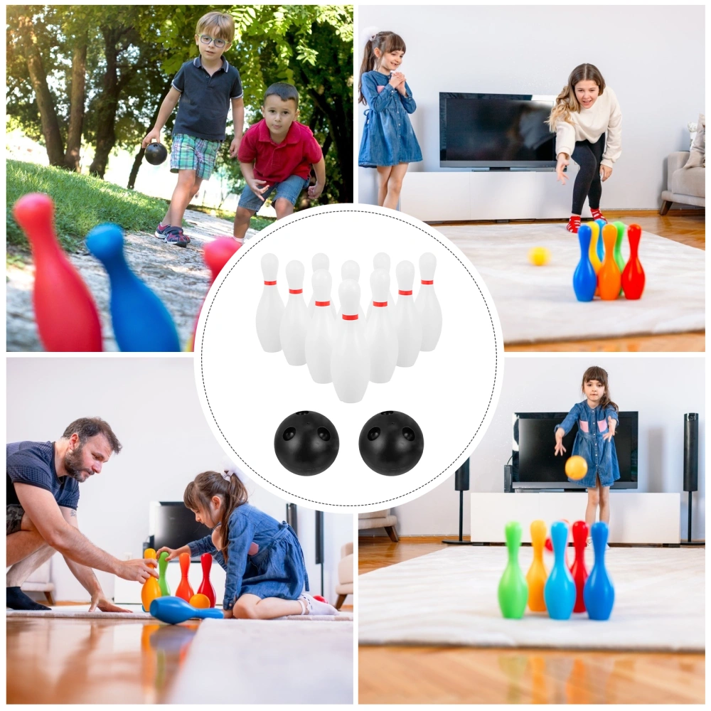 1 Set Kids Bowling Balls Plastic Bowling Toy Outdoor Indoor Bowling Sports Toy