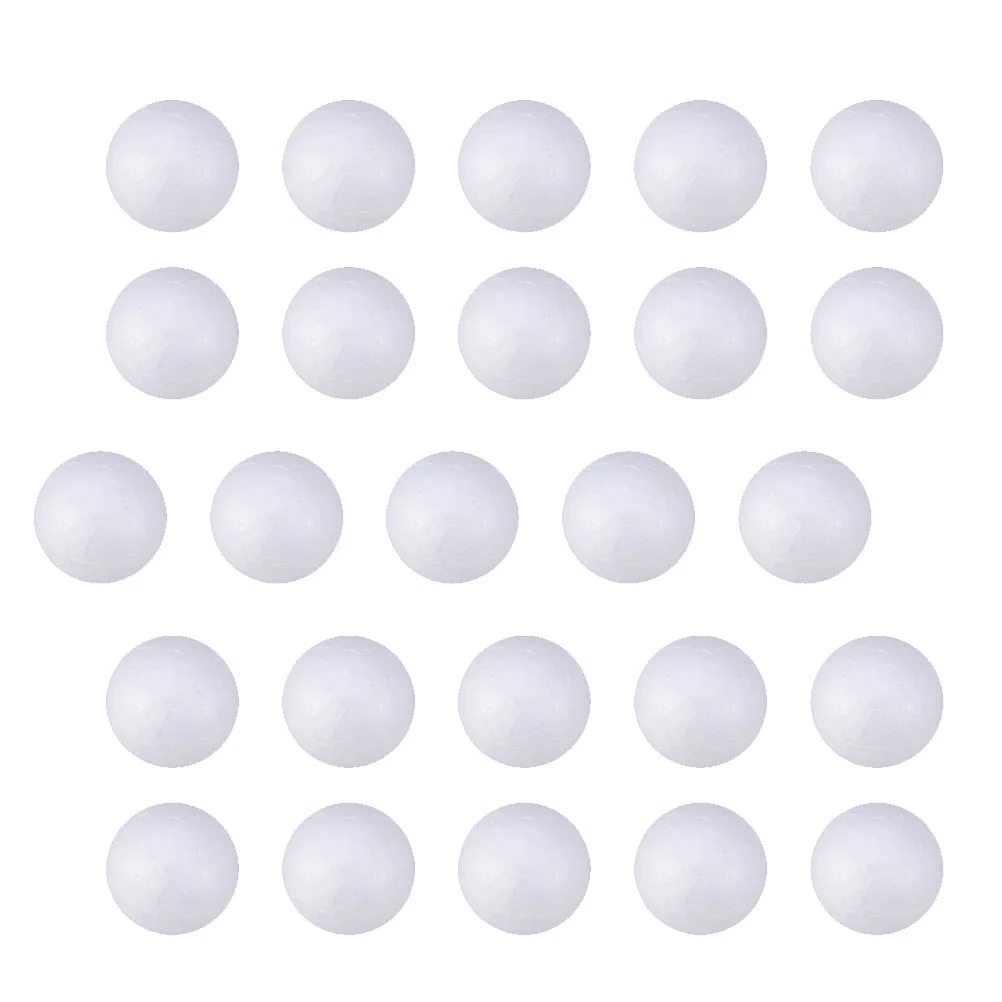 200pcs Wedding Decoration Modeling Craft Solid Polystyrene Balls Round Spheres DIY Stuff White (Solid 2cm)