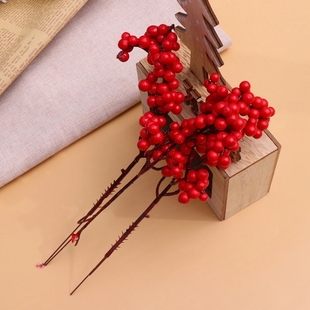 10PCS Simulation Berries Bouquet Artificial Adornment DIY Craft for Banquet Christmas