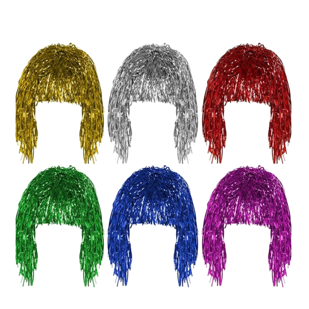 6 Pcs Colorful Wig High Temperature Fiber Hair Wig Fashion Women Headwear For Daily Use (Mixed Color)