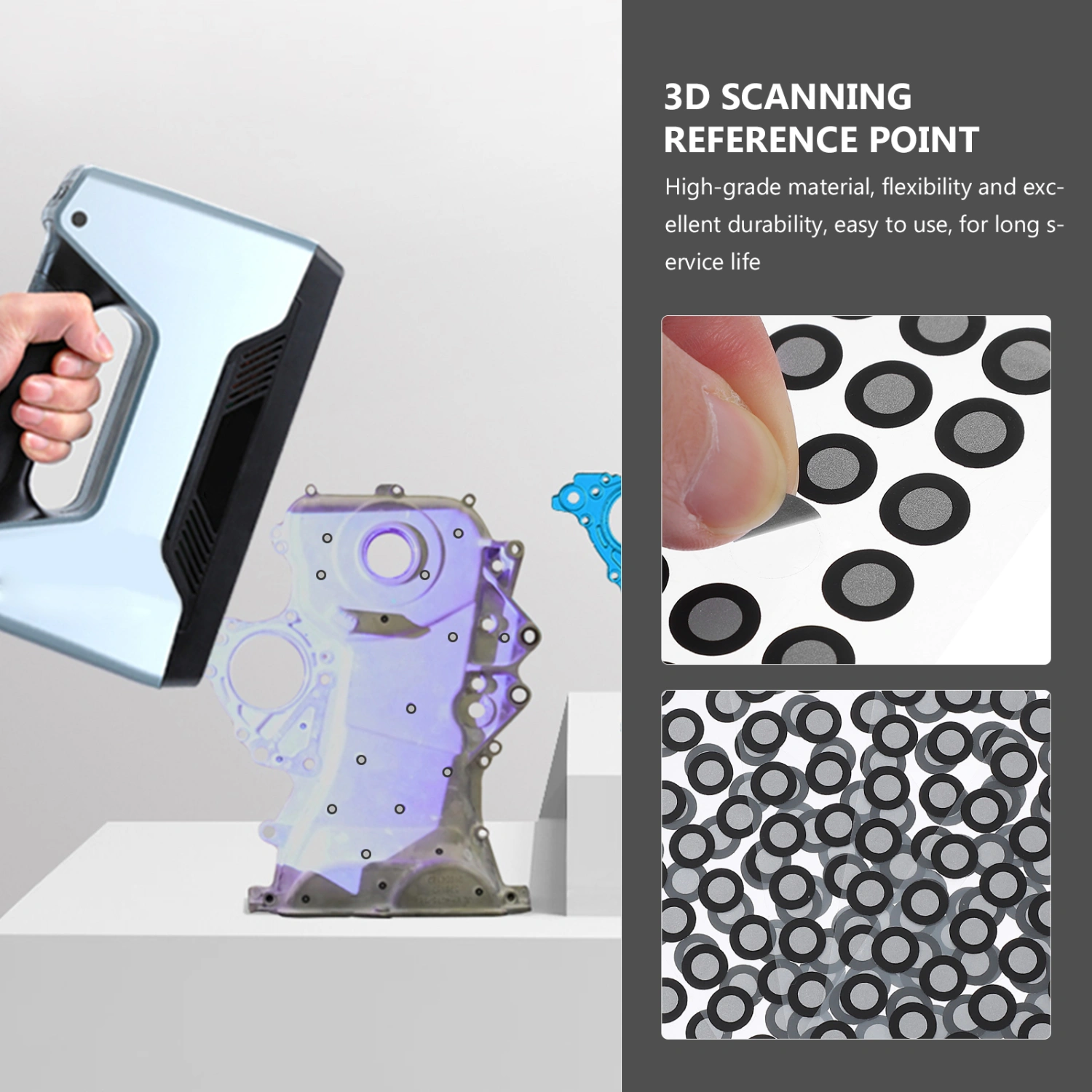 5 Sheets Reference Marker Point 3D Scanner Reflective Film Marking Point