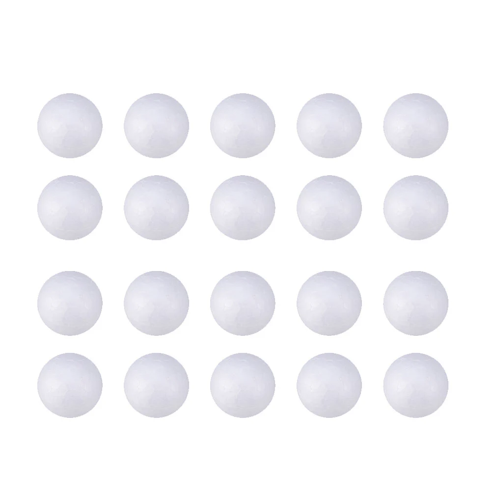 50pcs Wedding Decoration Modeling Craft Solid Polystyrene Balls Round Spheres DIY Stuff White (Solid 2cm)