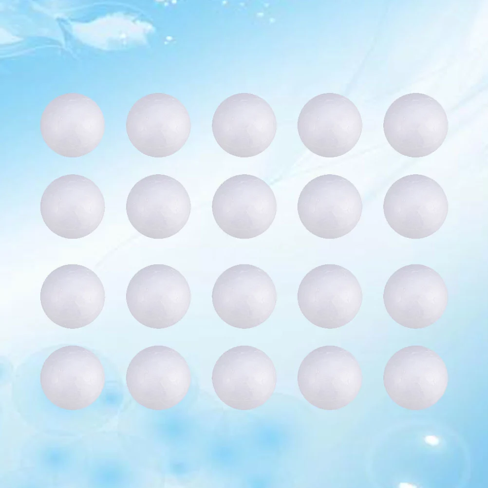 50pcs Wedding Decoration Modeling Craft Solid Polystyrene Balls Round Spheres DIY Stuff White (Solid 2cm)