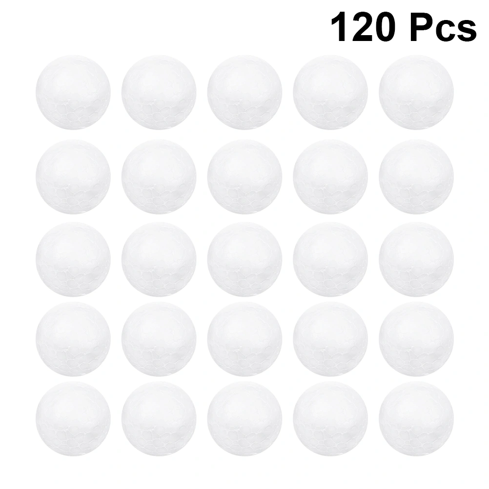 120pcs 4CM White Ball Children DIY Craft Material Funny Round Ball Christmas Ornament Layout Decorative Props Gifts