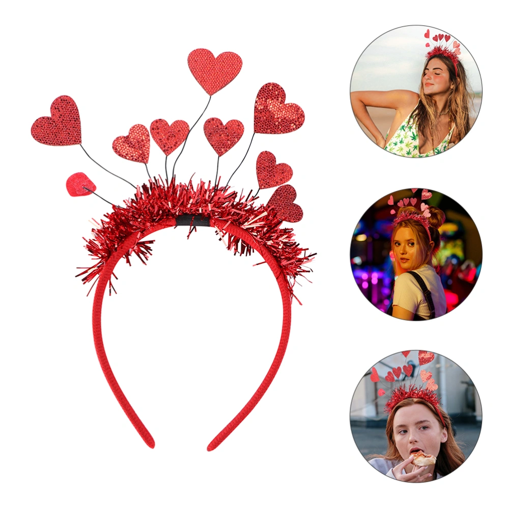 1pc Valentine's Day Theme Headband Love-shaped Hair Accessories Unique Headband