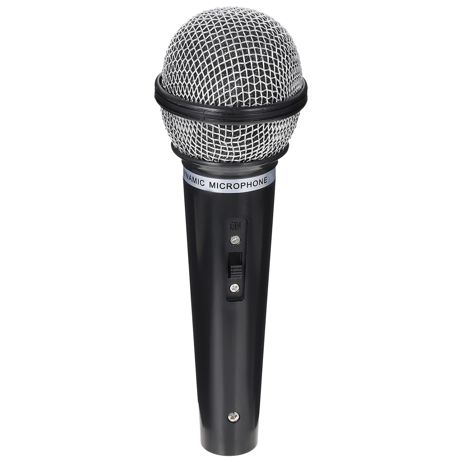 1Pc Simulated Microphone Plastic Simulated Mic Fake Mic Plaything (Black)