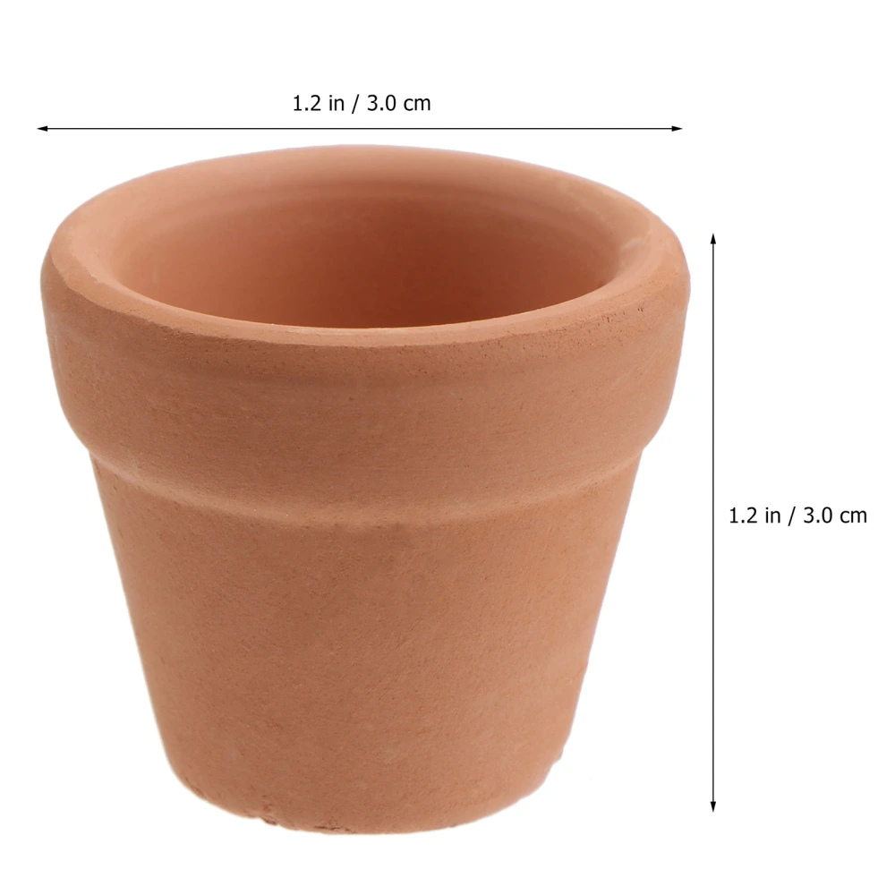 10Pcs 3x3cm Small Mini Terracotta Pot Clay Ceramic Pottery Planter Cactus Flower Pots Succulent Nursery Pots Great for Plants Crafts Wedding Favor