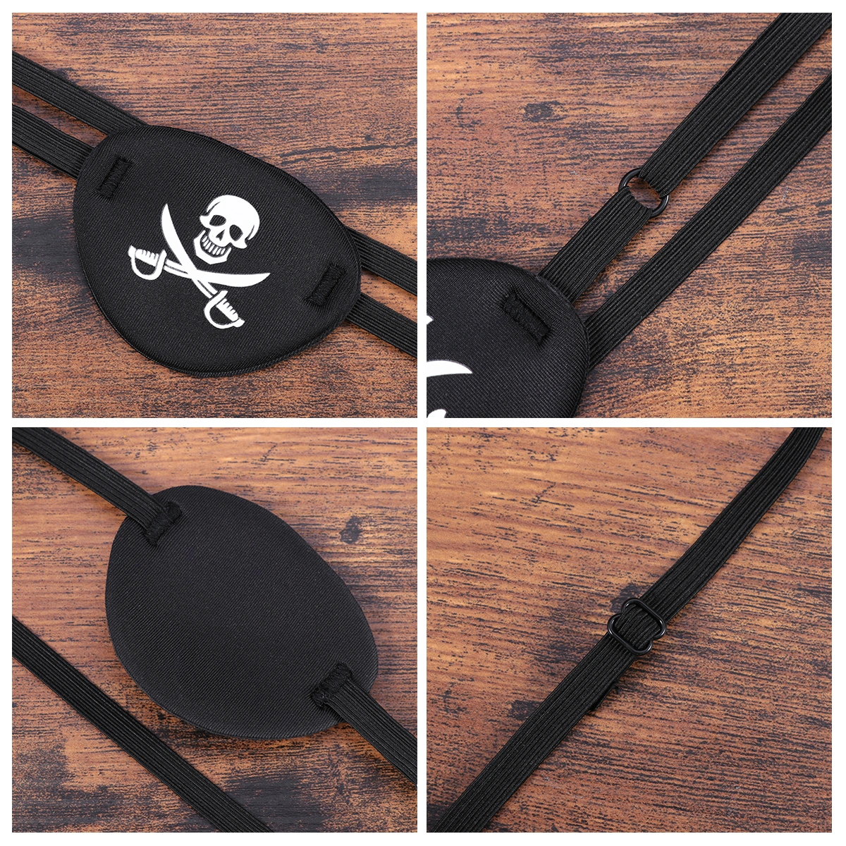 WINOMO Pirate Skull Children Kids Eye Patch Eye Mask for Lazy Eye (Black)