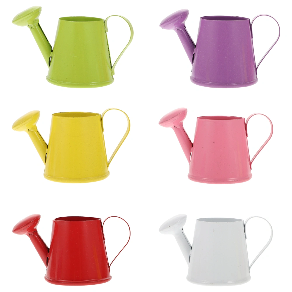 6pcs Kids Watering Can Toy Flower Watering Kettle Prop Garden Watering Pot Model