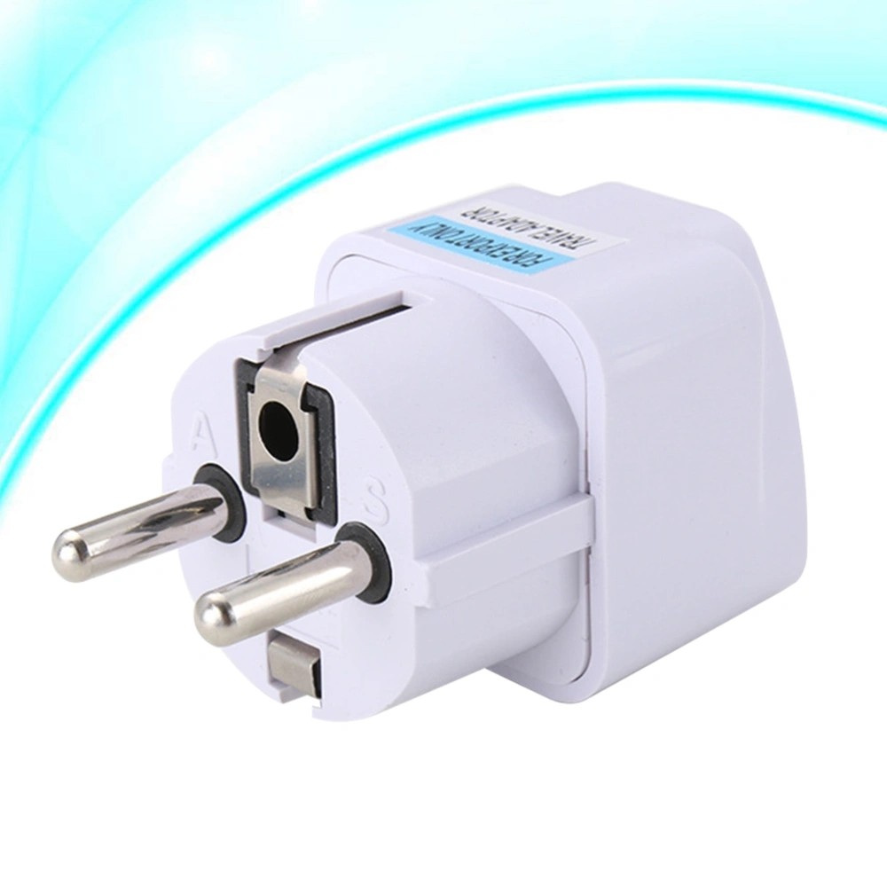 1PC European Plug Adapter Schuko Type E/F Worldwide Universal Travel Converter for Germany France Korea Russia Netherlands Denmark (White)