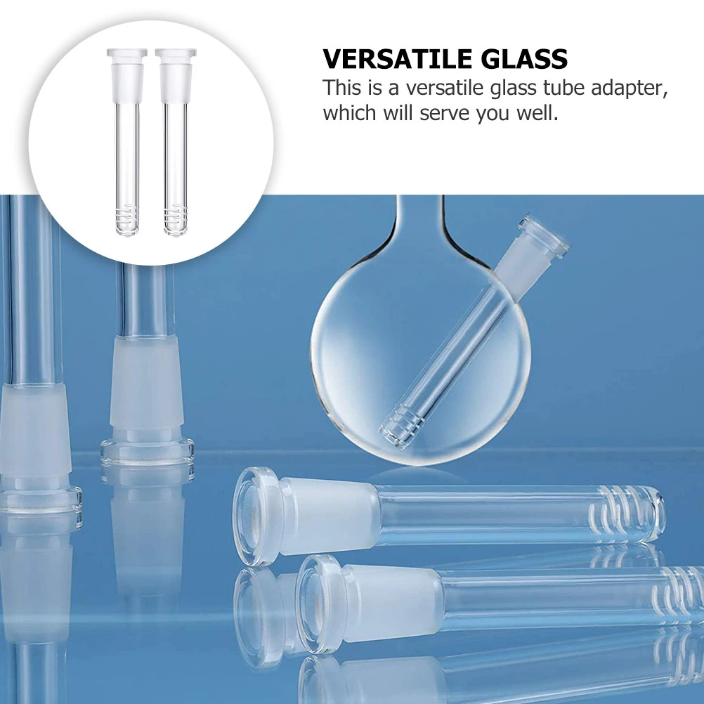 4pcs Professional Glass Stem Pipe Adapter Scientific Glass Tube Adapter