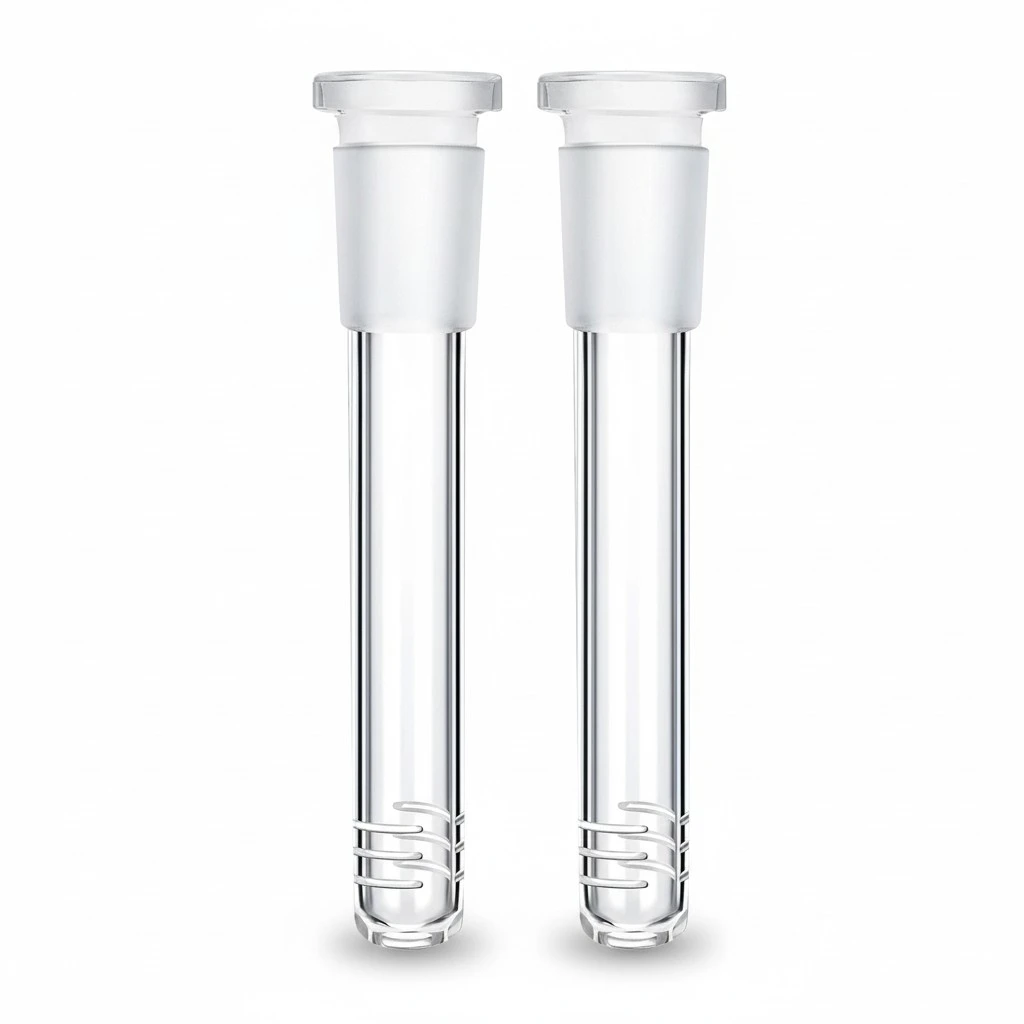 4pcs Professional Glass Stem Pipe Adapter Scientific Glass Tube Adapter
