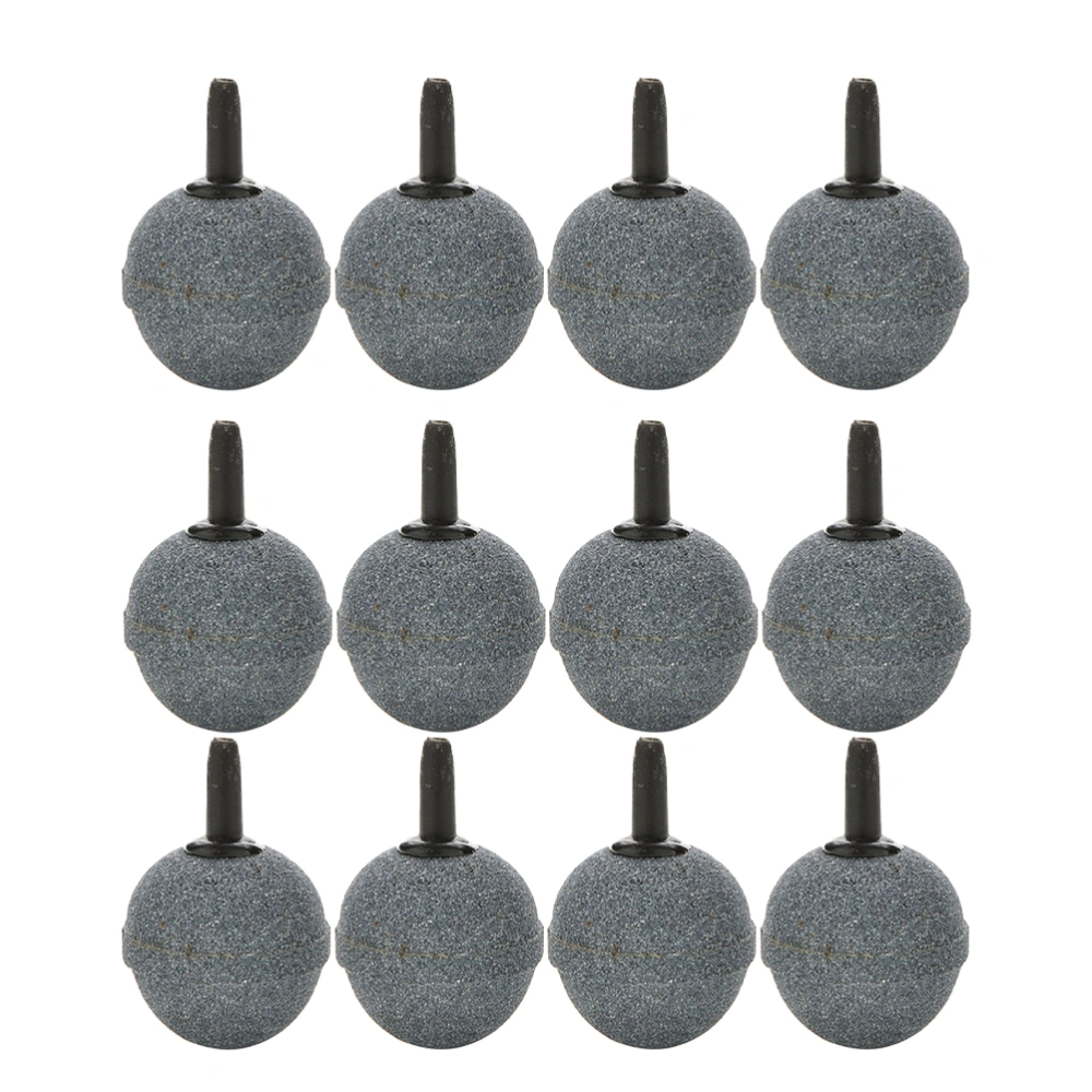 12Pcs 20 x20mm Durable Round Air Stone Mineral Bubble Diffuser Airstones for Aquarium Fish Tank Pump and Hydroponics