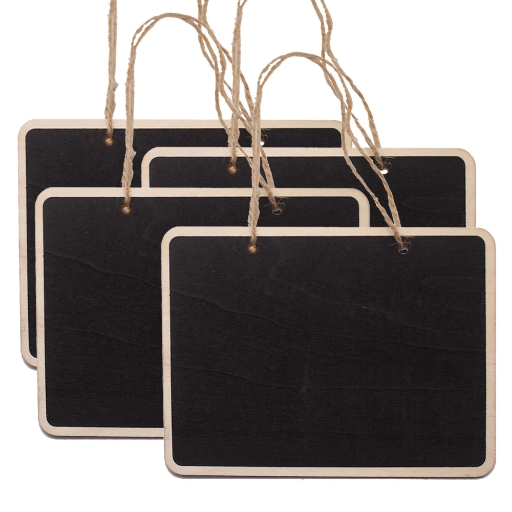 4 PCS Mini Chalkboards Rectangular Hanging Blackboard Double Sided Chalkboard Wedding Party Table Number Place Tag Message Board Signs Memo Board