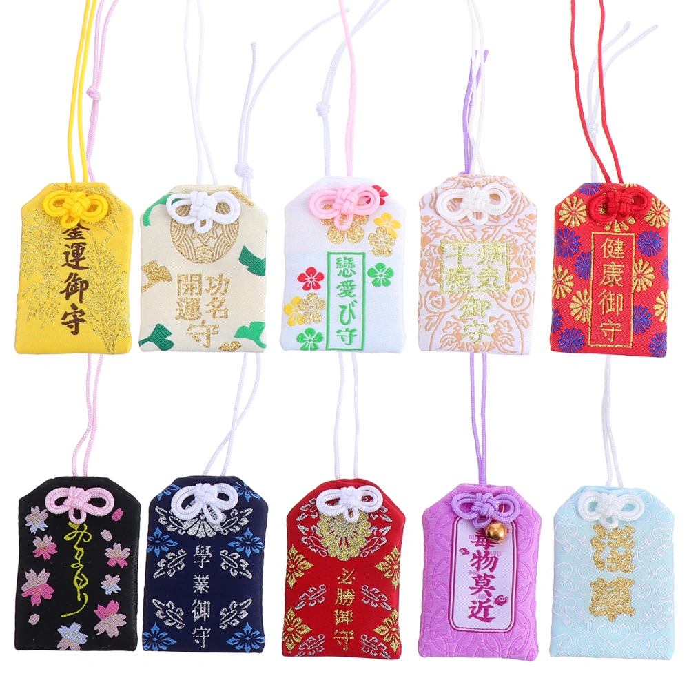 10pcs Fortune Bag Charm Exquisite Japanese Amulet Unique Hanging Fortune Bag Mixed Style