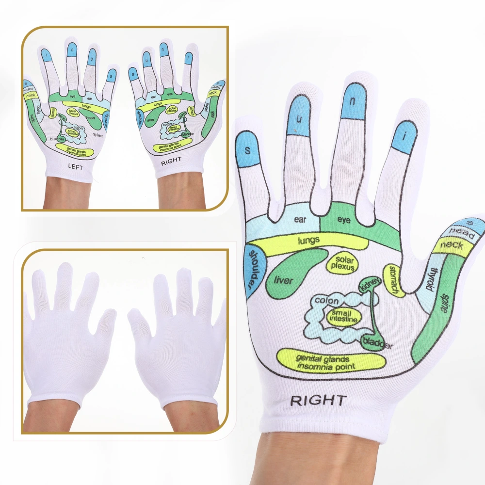 1 Pair of Professional Reflexology Gloves Household Acupoint Gloves Convenient Massage Gloves