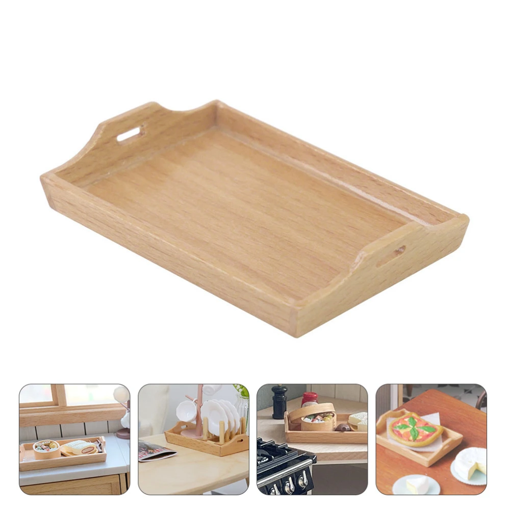 Doll House Food Tray Miniature Tray Model Kids Doll House Kitchen Toy Mini Tray