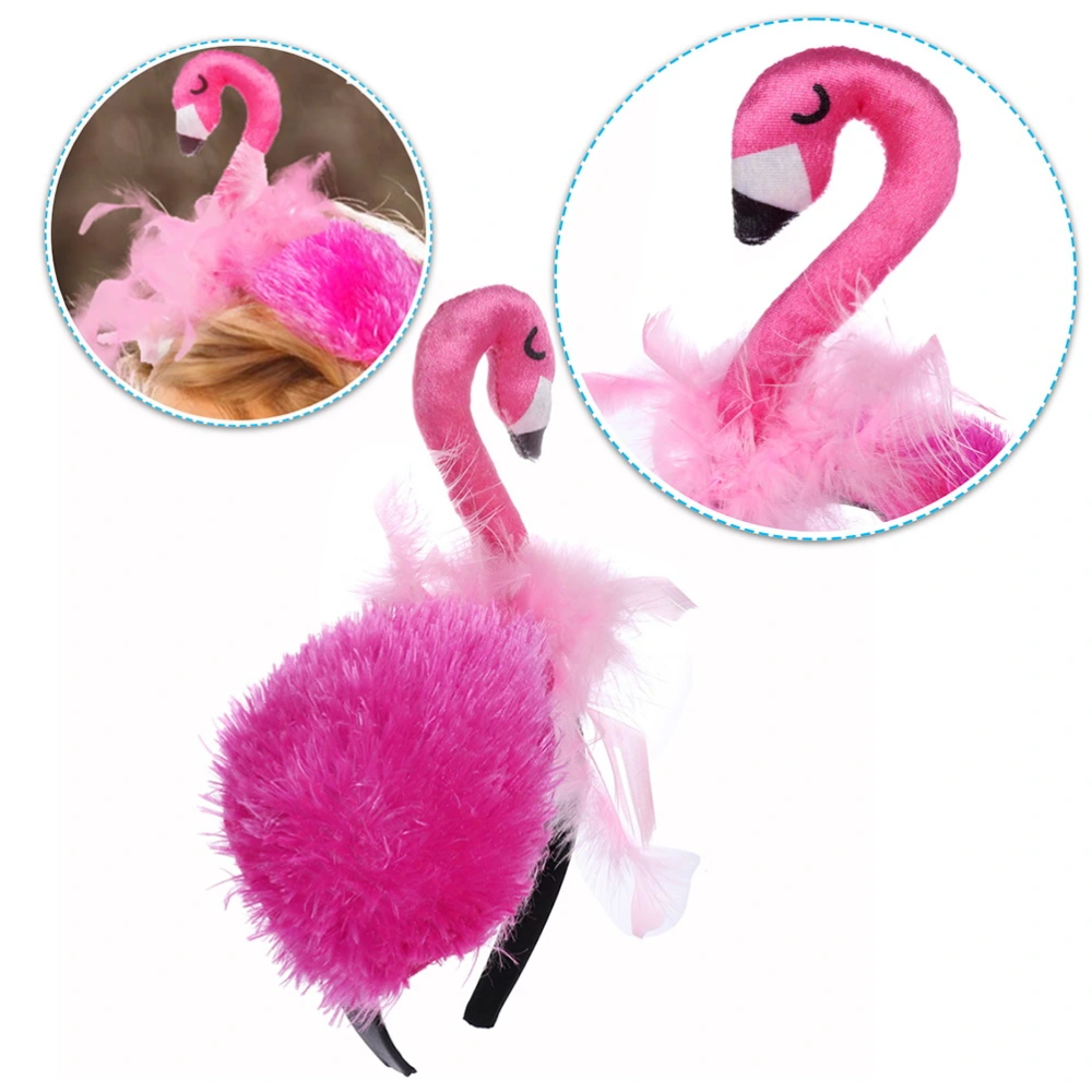 1Pc Hair Flamingo Hair Accessories Headband Party Decoration (Pink)