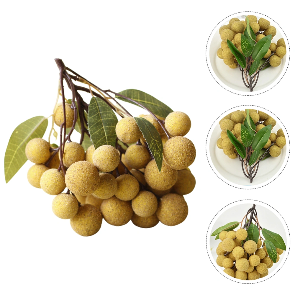 Simulated Fruit Model Artificial Longan Model Decorative Fruit Ornament Fake Longan Decor