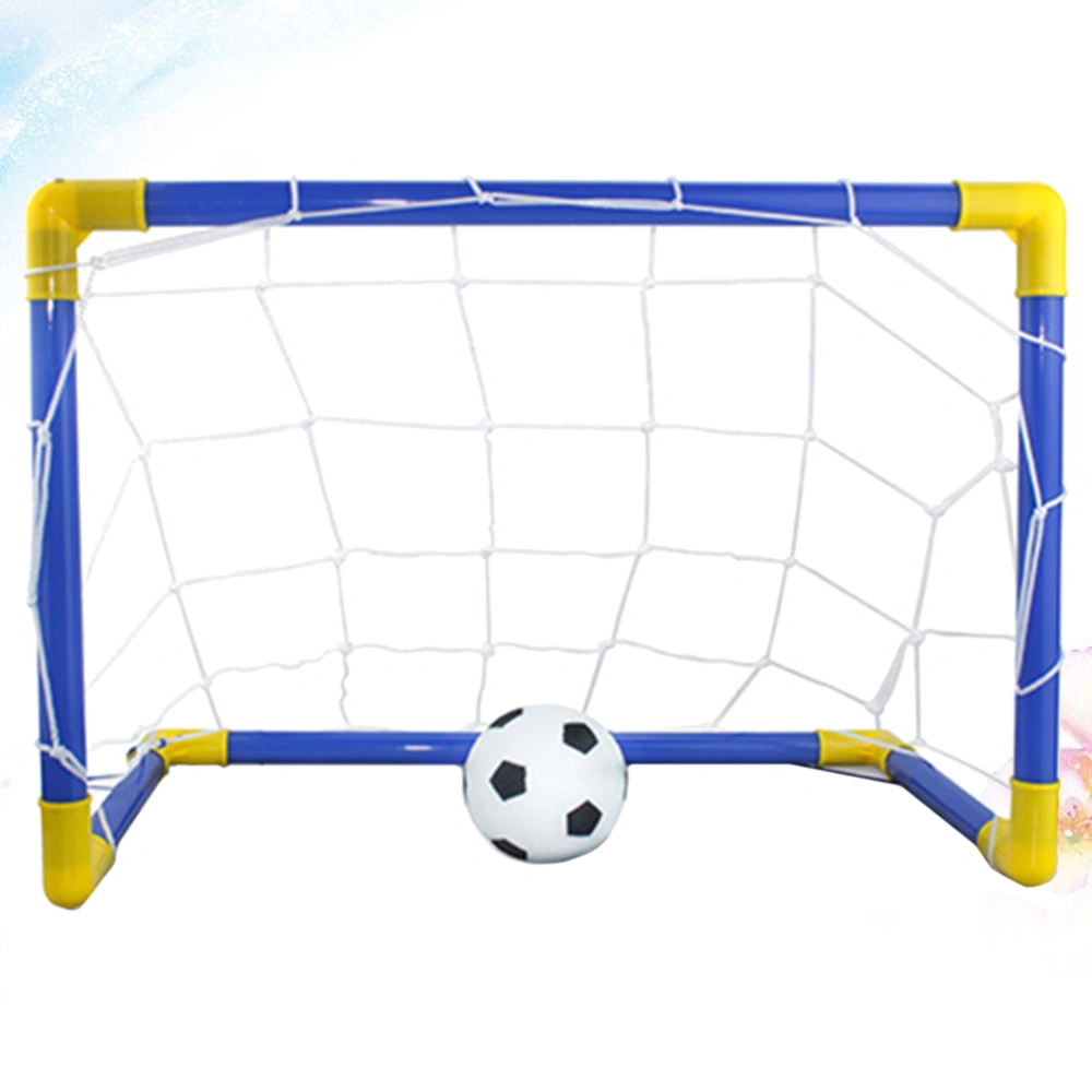 1 Set Mini Football Goal DIY Football Net Door Kids Indoor Sports Toys Soccer Goal Door Training Game Toy  