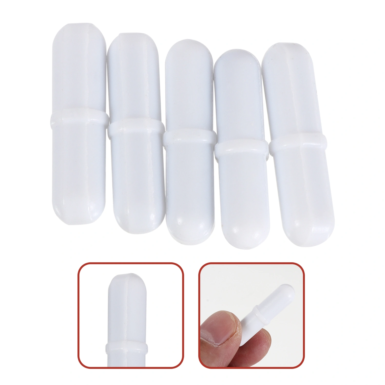 5pcs Magnetic Stirrer Mixer Stir Bars Stirring Bars White Stir Rod Bars