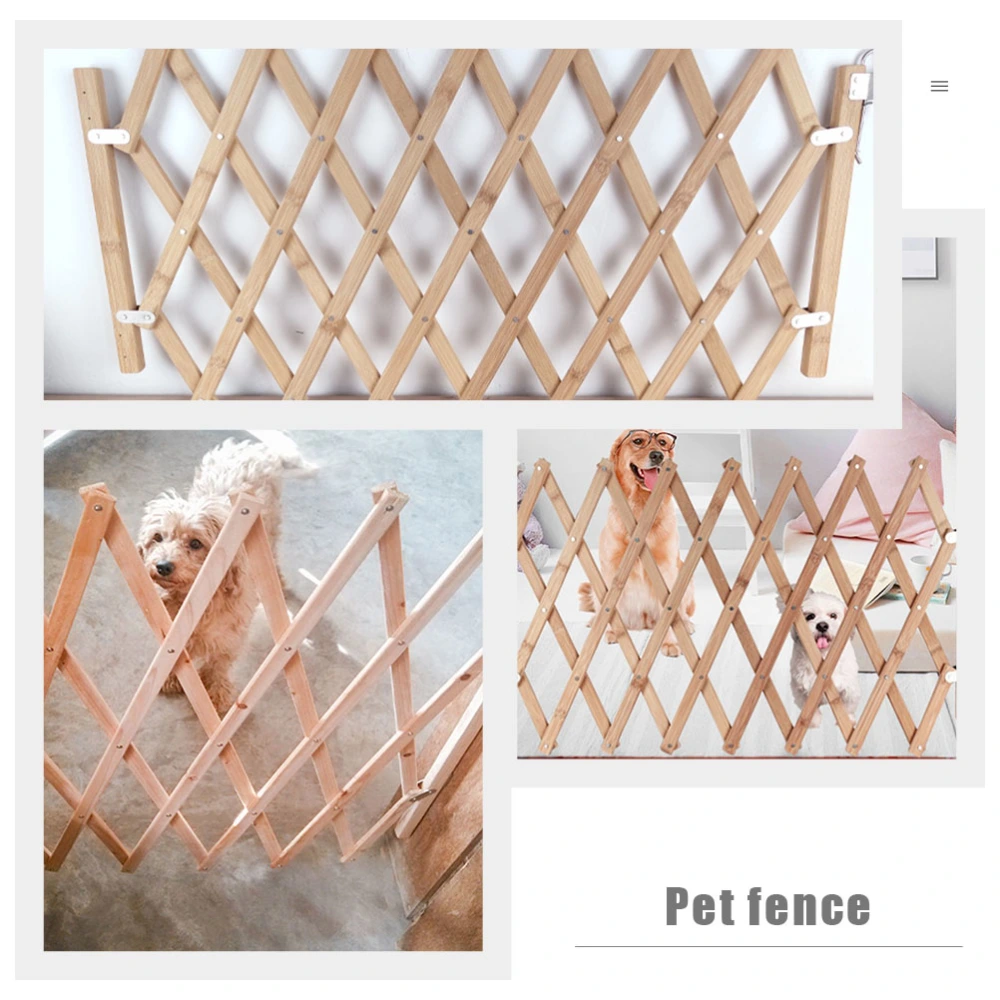 Pet Isolation Fence Door Household Pet Barrier Fence Wooden Pet Safety Gate