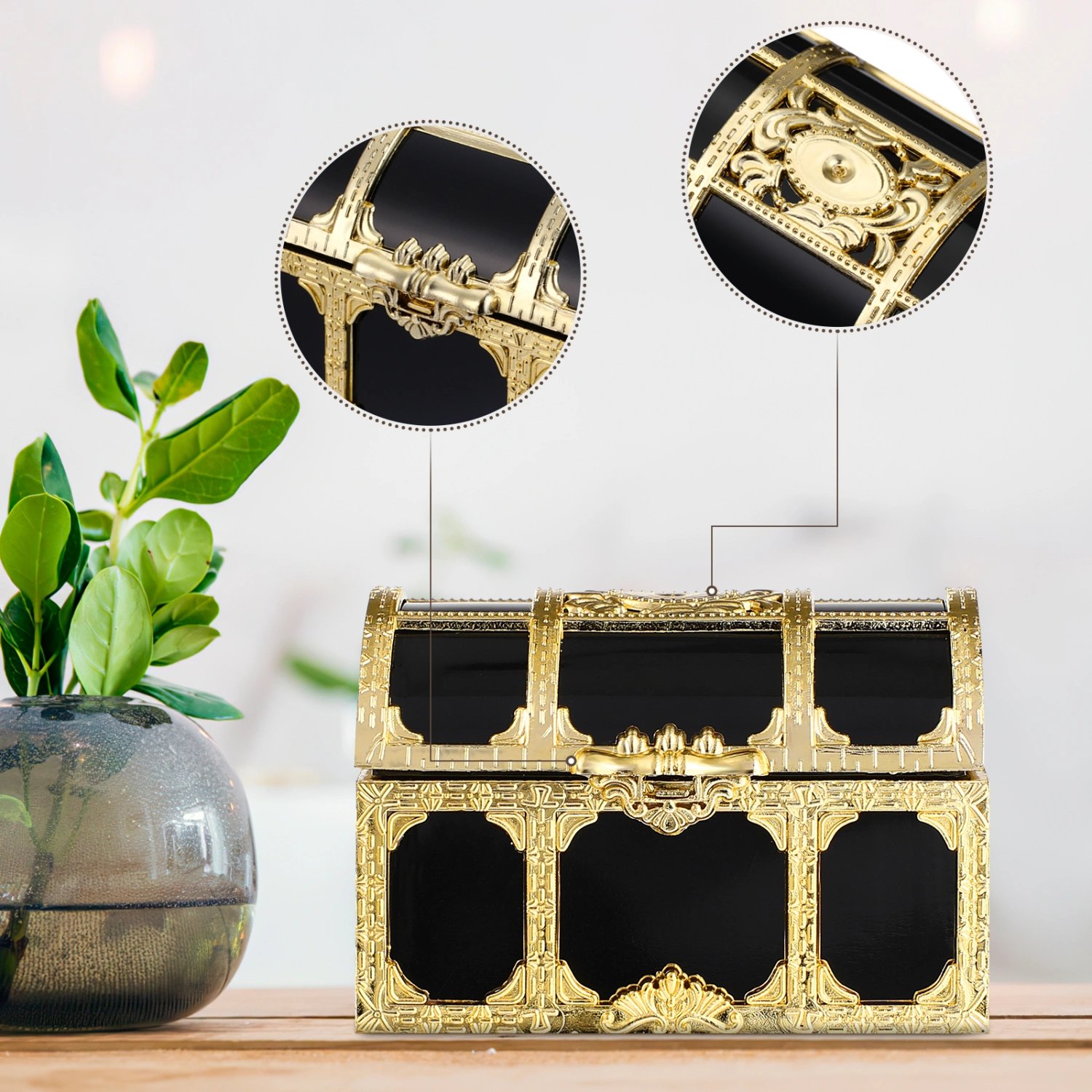 12 Pcs Treasure Chests Keepsake Vintage Decorative Pirate Boxes Wedding Gift Candy Holder Storage Cases