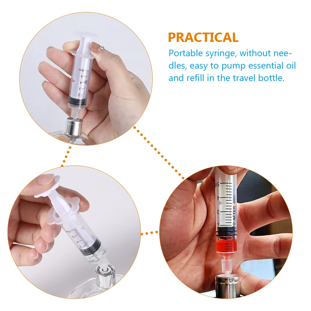 10pcs Liquid Syringes Perfume Dispenser Syringe Refillable Perfume Syringe(5ML)