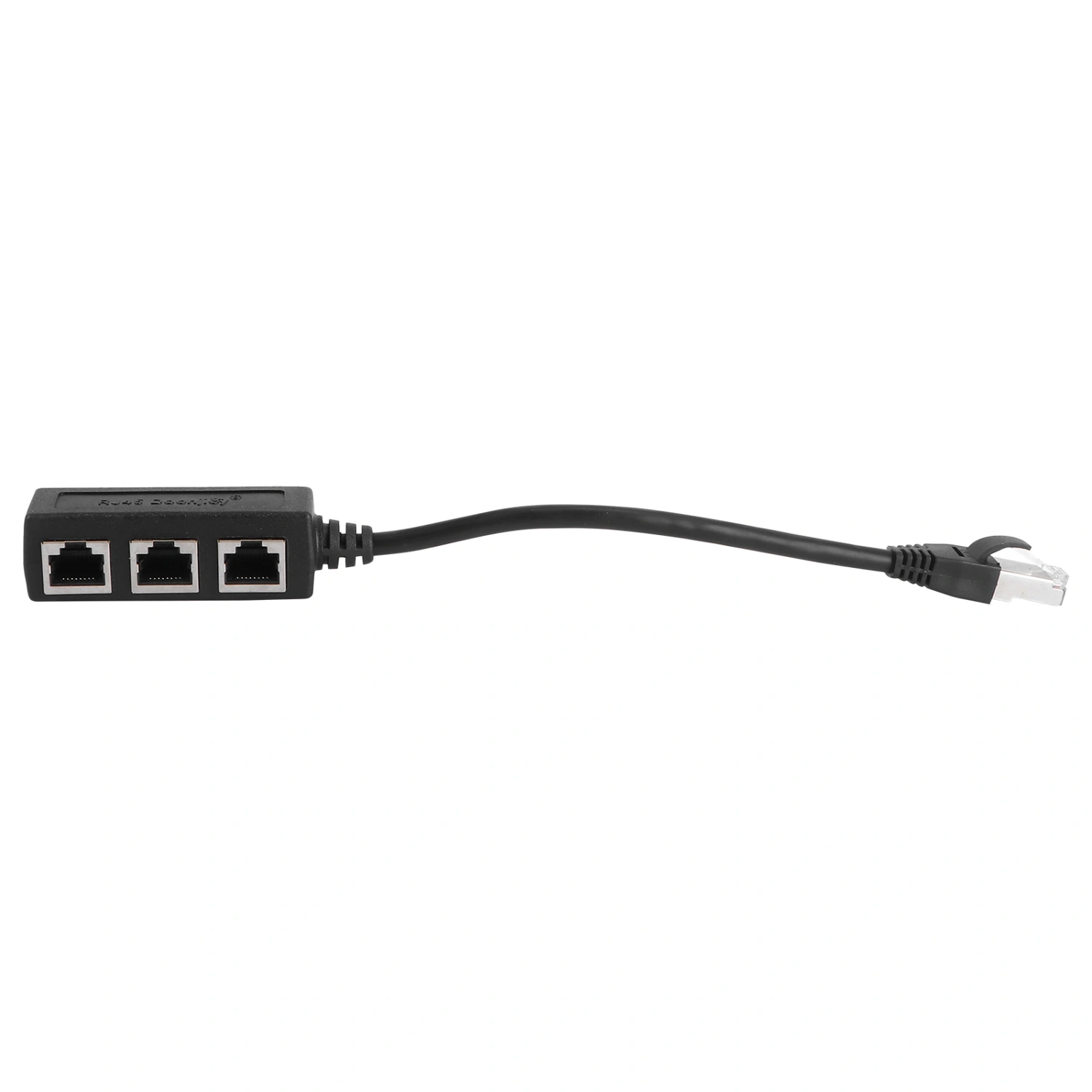 RJ45 Ethernet Cable Adapter Splitter 1 Male to 3 Female Port LAN Network Plug 3 in 1 Adapter NetWork Accessories Splitter (Black, Random Interface Style)