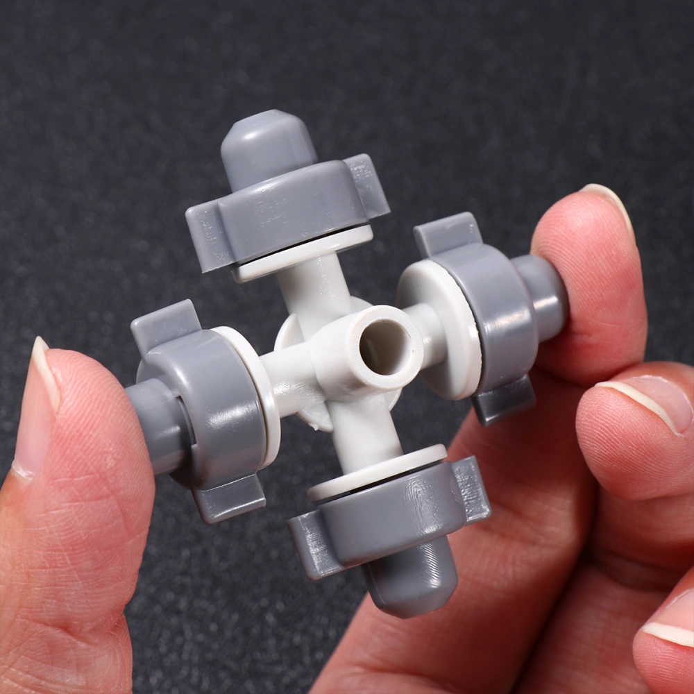 10Pcs Detachable Cross Shaped Atomizer Nozzle Irrigation Flow Nozzles Four-Way Atomizing Nozzle