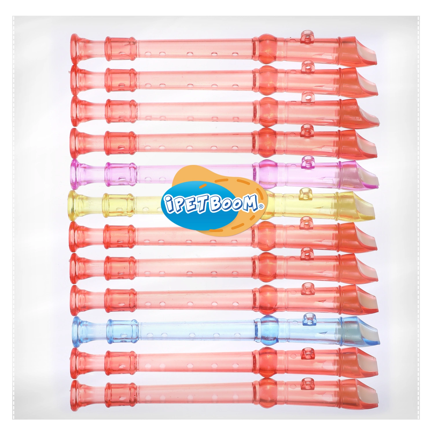 12 Pcs Soprano Recorder Instruments Transparent Flutes Musical Instruments Early Education Develop Recorders Musical Educational Toys for Kids