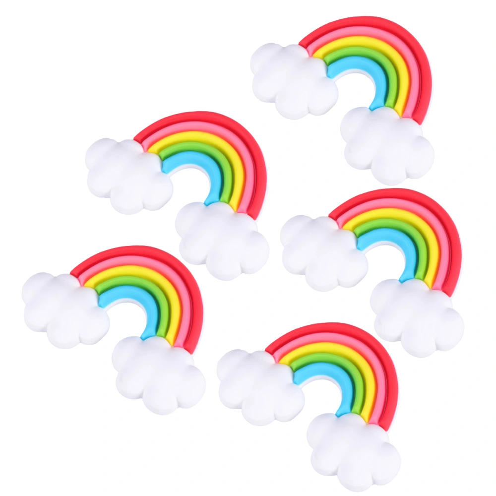 5PCS Nordic Refrigerator Magnetic Stickers Rainbow Shape Whiteboard Blackboard Magnets for Office Teaching Home