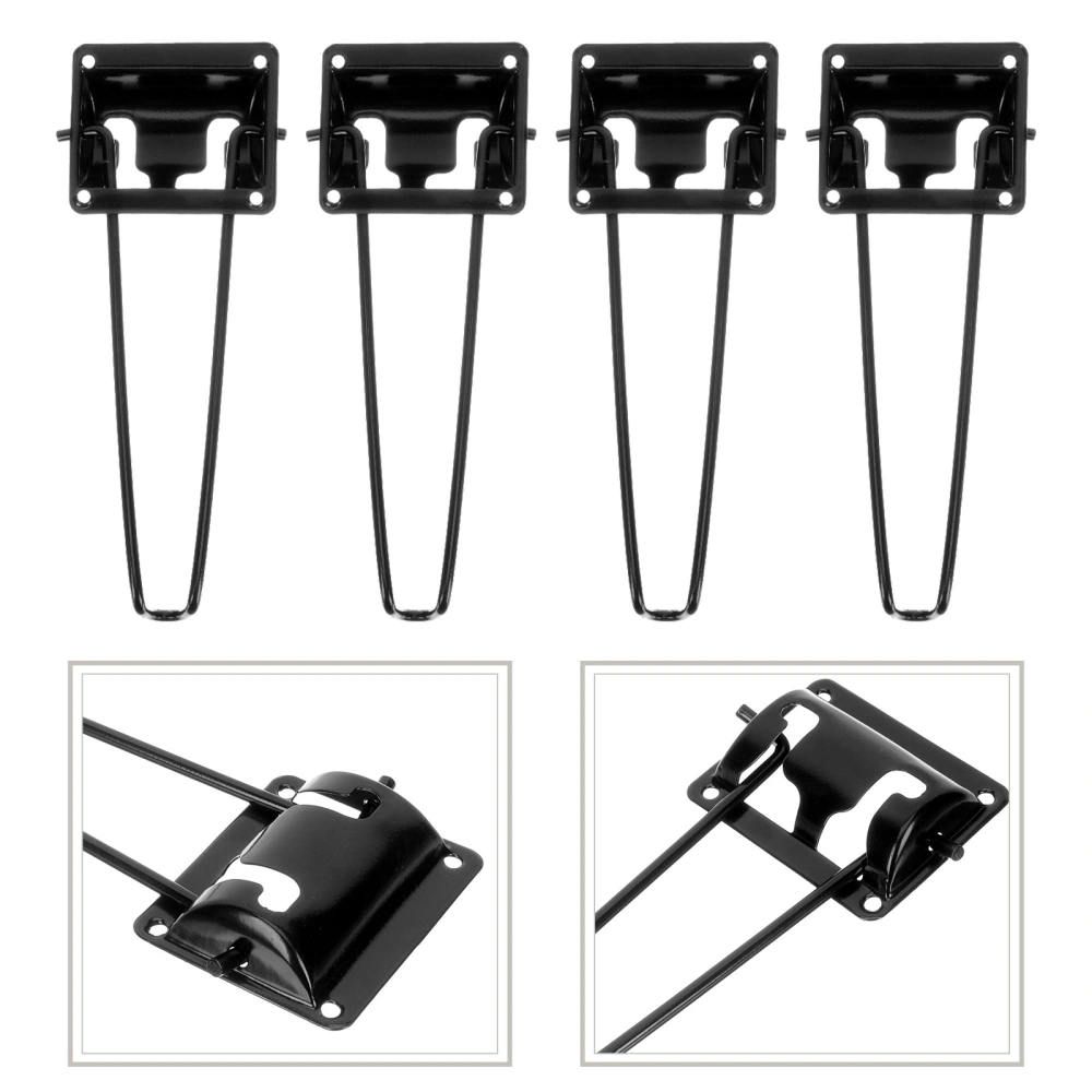 4pcs Mini Folding Table Legs Folding Coffee Table Hairpin Legs Replacement Furniture Legs