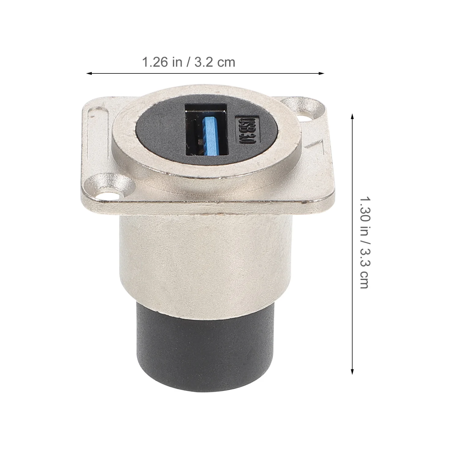2pcs USB Bulkhead Connector USB 3.0 Panel Mount Coupler USB Flush Mount